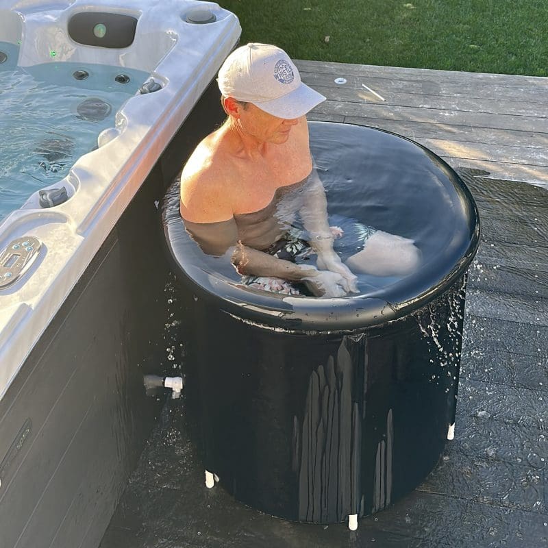 Guy in Ice Bath